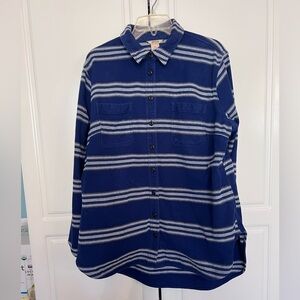 Ladies Duluth Trading Co Heavyweight Jacket, size XL, Blue/Black/White